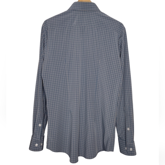 Mizzen+Main Leeward Men's Trim Fit Windowpane Long Sleeve Button Down Shirt Sz M - Picture 2 of 12